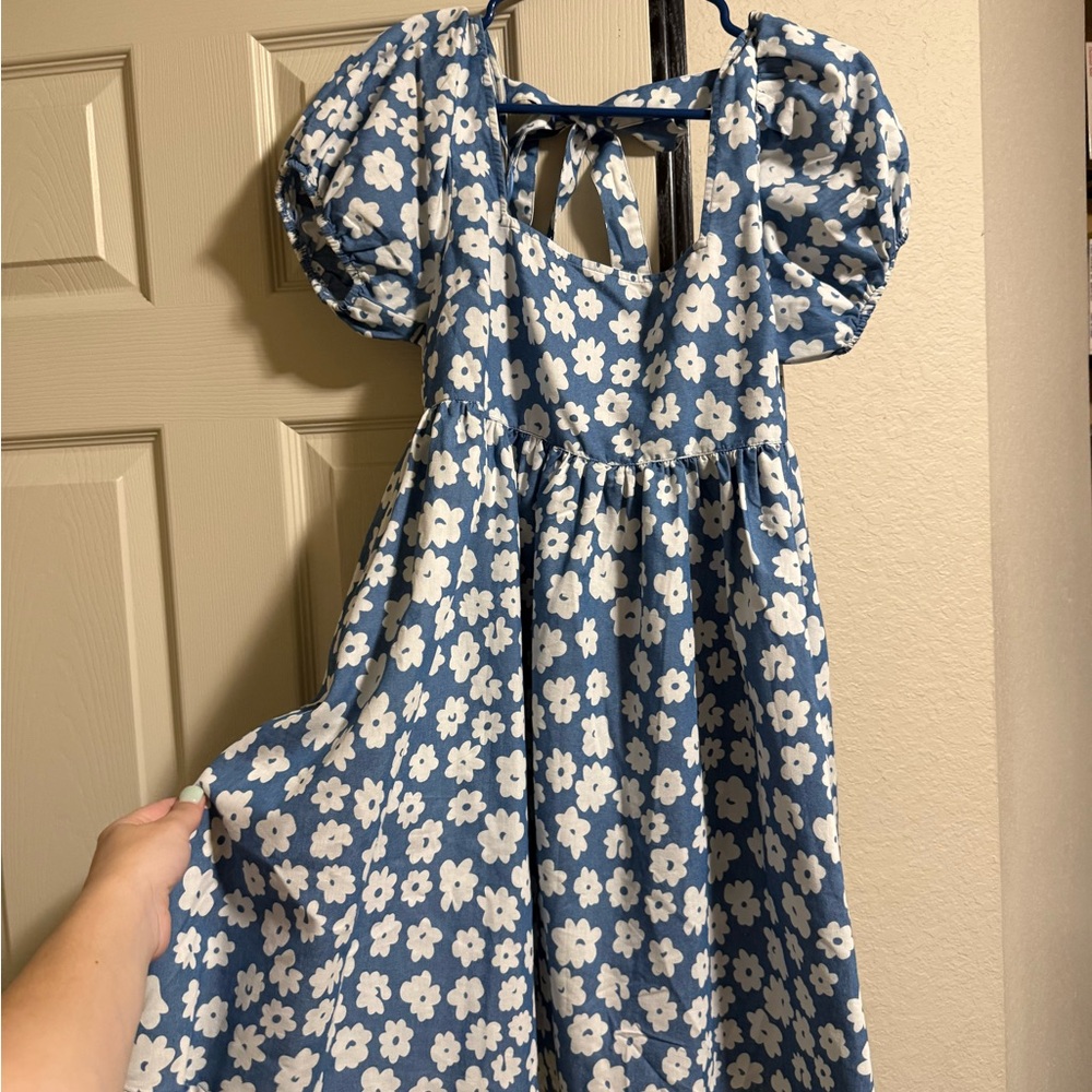 Baltic Born Blue and White Tie Front Sundress